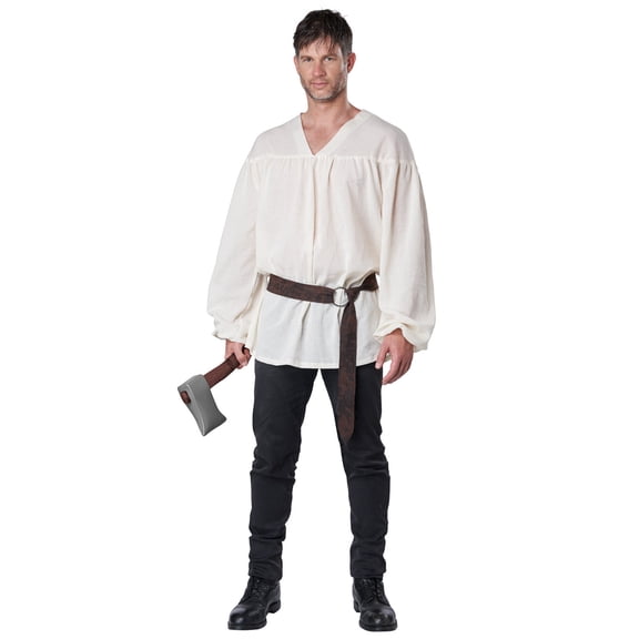 Renaissance Peasant Shirt Adult Costume (Beige)