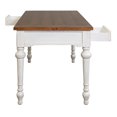 thumbnail image 2 of Martin Furniture Durham Rustic Wood Writing Table Office Desk in White, 2 of 7