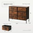 thumbnail image 3 of MCQ 6-Drawer Dresser,Storage Tower Organizer,Chest of Drawers with Fabric Bin, Steel Frame, Wood Top for Bedroom, Closet, Entryway,Rust, 3 of 5