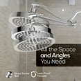thumbnail image 6 of Duklik High Pressure Rainfall Shower Head - 6 Inch Luxury Spa Showerhead with 90 Anti-Clog Silicone Jets, Adjustable Angle, Easy Install, Includes Teflon Tape & Filter for Hard Water, 6 of 7