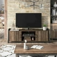 thumbnail image 2 of Furniture of America Acres Farmhouse Wood 6-Shelf TV Console in Brown, 2 of 5