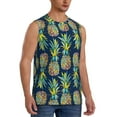 thumbnail image 2 of Daiia Colorful Pineapples Printed Men's Tank Tops,Casual Soft Sleeveless Gym Muscle Shirts Bodybuilding Tee-XX-Large, 2 of 8