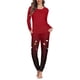 thumbnail image 1 of Pijama informal de manga larga para mujer, conjunto de ropa de dormir de dos piezas, Jersey acogedor, ropa de noche para mujer, regalos de navidad, 1 of 4