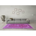 thumbnail image 3 of Ahgly Company Indoor Square Persian Purple Traditional Area Rugs, 5' Square, 3 of 4