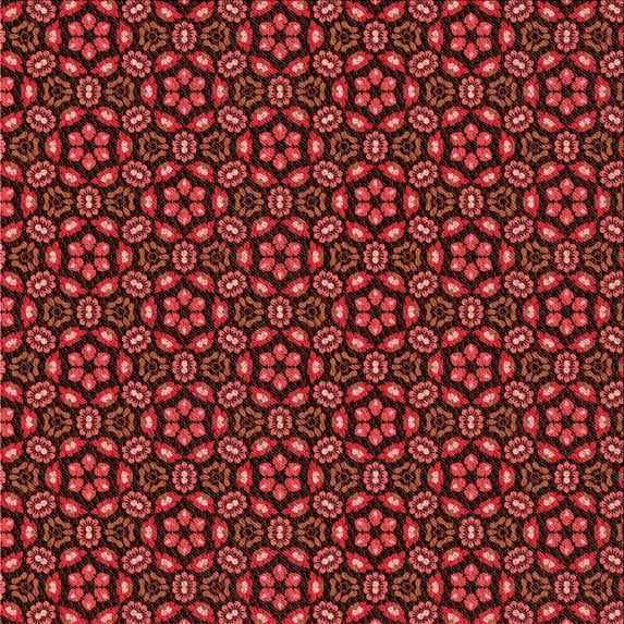 Ahgly Company Machine Washable Indoor Square Transitional Grapefruit Red Area Rugs, 6' Square