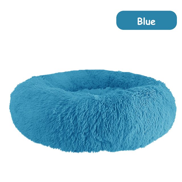 Donut Dog Bed Warm Soft Long Plush Pet bed para Samll Large Dog House Cat Calming Beds Lavable Winter Kennel Sofá Cojín Mat Tan Jianjun unisex