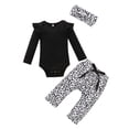 thumbnail image 1 of Gibobby Conjunto de Bebé A Niño piezas de ropa para Niñass recién nacidas, traje de otoño infantil, mono de manga larga(Negro, 3-6 Meses), 1 of 3