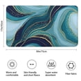 thumbnail image 3 of Blue Marble Gold Wave Pattern Bathroom Rugs Mat,Non Slip Microfiber Bathroom Rug,Rubber Backing,Soft Bathroom Mats for Bathroom Floor,Tub and Shower,17x30in(43x75cm), 3 of 5