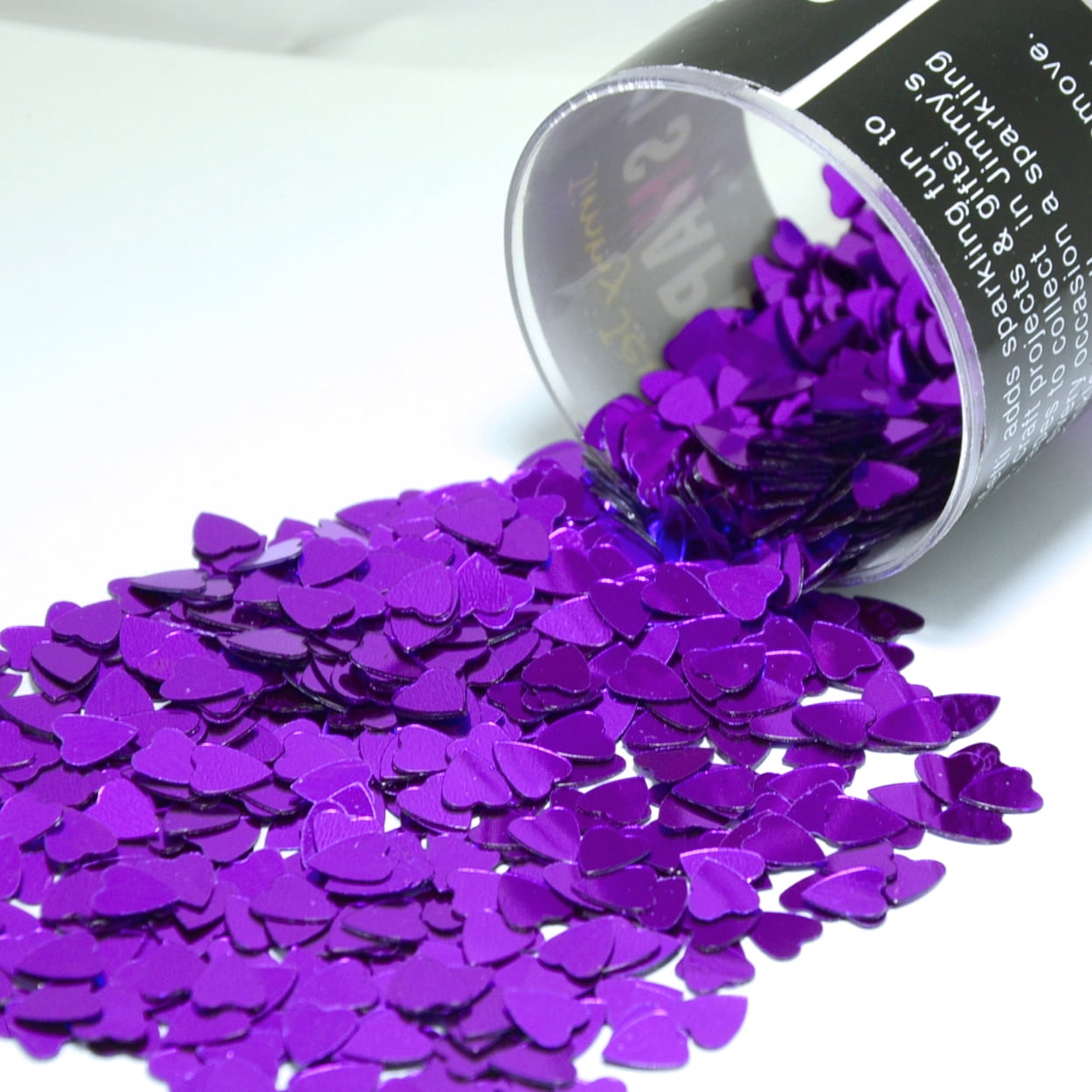 Confetti Heart 1/4" Purple Half Pound (8 oz) CCL8587