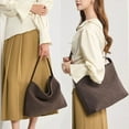 thumbnail image 3 of Kwuty Women's Braided Leather Tote Bag Stylish Suede Hobo Shoulder Bag with Woven Details, 3 of 6