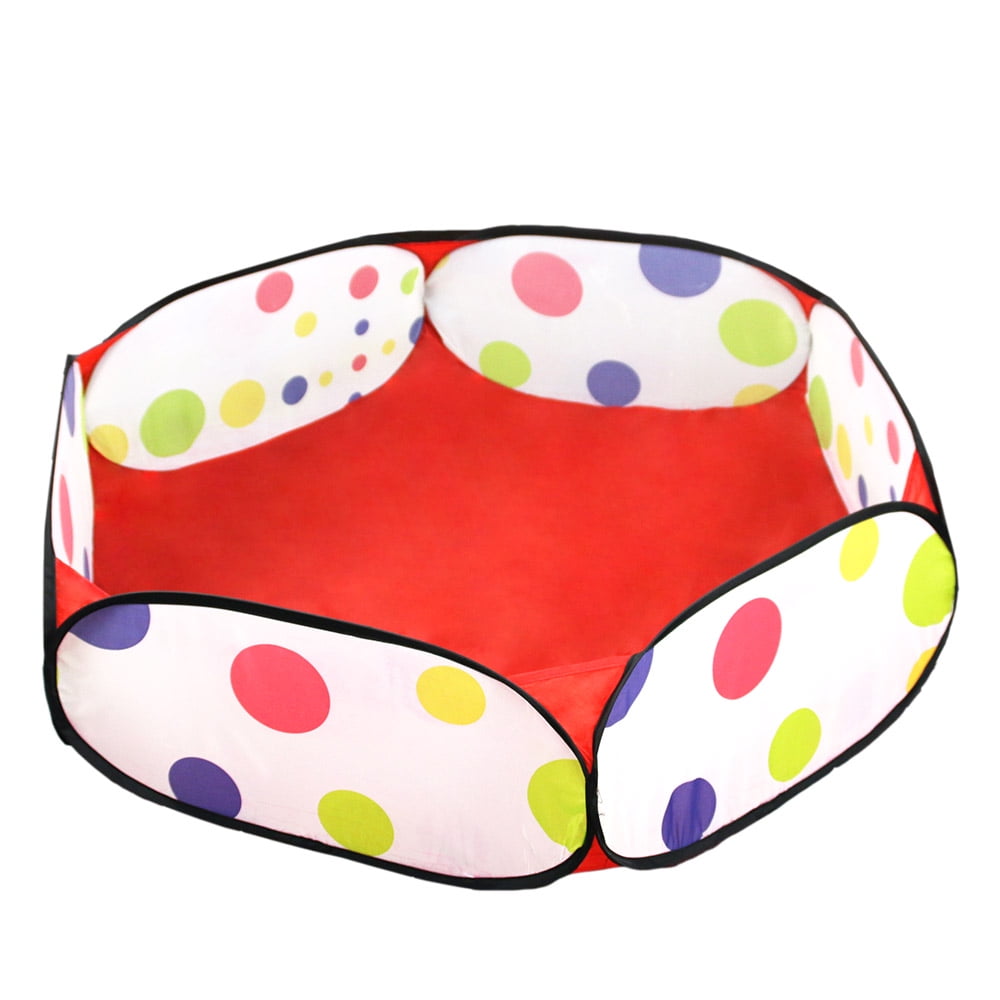 POCO DIVO Toddler Playpen Polka Dot Ball Pit 47 Twist Pool Kids Popup Hexagon Play Tent