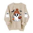 thumbnail image 2 of VKOYWKM Fall Halloween Sweatshirts for Women Ghost Graphic Sweatshirts Oversized Long Sleeve Crew Neck Pullover Holiday Party Sweatshirt, 2 of 6