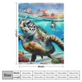 thumbnail image 4 of Orinice Turtle Ocean Mural Warm Lightweight Blanket Soft Fleece Blankets All Seasons Bed Couch Sofa Decor Gifts - Multiple Sizes Available 60x80in, 4 of 6