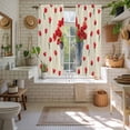 thumbnail image 4 of Red Tulip Flowers Kitchen Curtains 63 Inch Length, Spring Floral Vintage Drum Country Yellow Tiers Curtains for Living Room Berdoom, Light Filtering Drapes Window Treatment 2 Panels 42"Wx63"L, 4 of 8