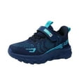 thumbnail image 5 of Toddler Shoes,Children Running Shoes Fashion Mesh Lace Up Color Matching Casual Comfortable Sneakers Athletic,Toddler Boy Shoes,Dark Blue,8-9 Years, 5 of 9