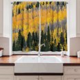 thumbnail image 2 of Ambesonne Fall Kitchen Curtains, Colorful Aspen Trees USA, 55"x39", Green Yellow Grey, 2 of 3