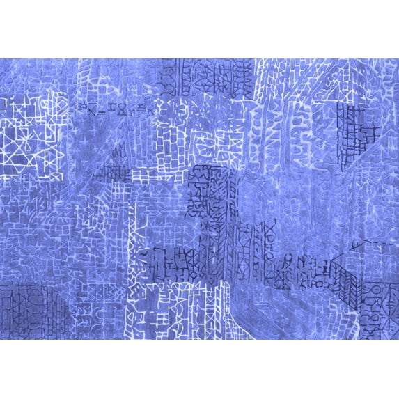 Ahgly Company Indoor Rectangle Persian Blue Bohemian Area Rugs, 8' x 10'