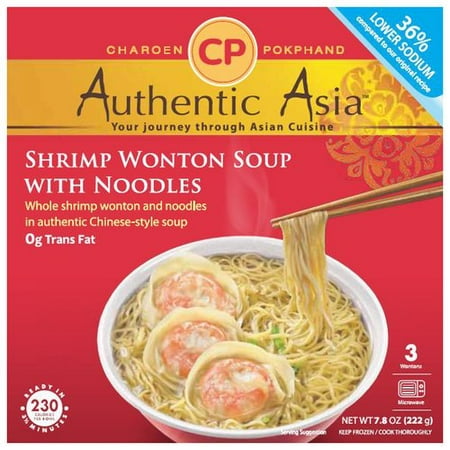 CP Authentic Asia 3 Pieces Shrimp Wonton Soup with Noodles, 7.8 oz ...