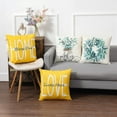 thumbnail image 2 of Throw Pillow Covers 18x18 Set of 4 Farmhouse Yellow Pillow Covers Cushion Cases Decorative Pillowcases for Sofa Couch Living Room Outdoor Home Decor (Yellow, 18" x 18"), 2 of 6