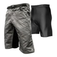thumbnail image 1 of THE ENDURO - Men's Grey MTB Shorts with Padded Underliner, 1 of 6