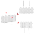 thumbnail image 6 of Evelyne Garden Border Edging: Wooden Fence Design - 8pcs White Yard Landscaping Fence Liner Lawn Edge Barrier - 10ft Kit of Decorative Lawn Landscape Panels Elements - GMT-10374-D08, 6 of 8