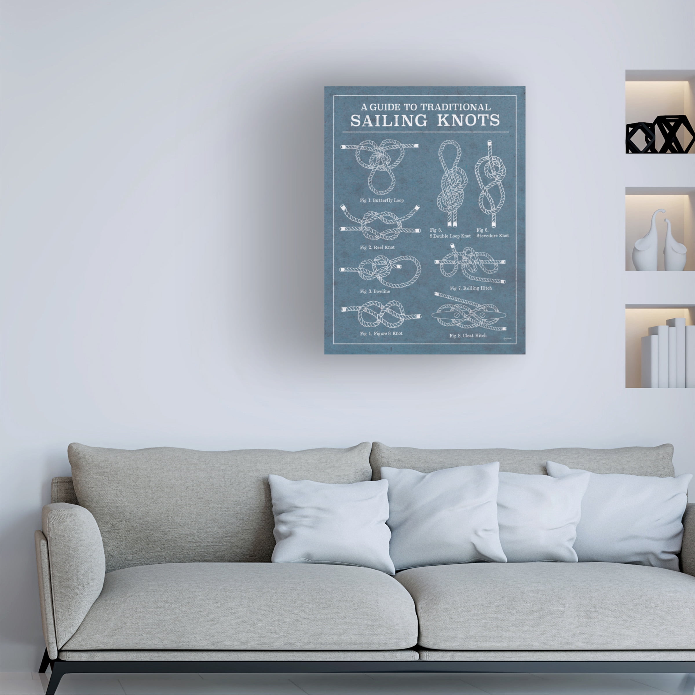 Mary Urban 'Vintage Sailing Knots I no Wood' Canvas Art