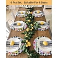thumbnail image 4 of 15 Inch Round Placemats Set of 4, Spring Gnomes Non Slip Heat Insulation PP Table Mats, Botanical Rose Leaves Black Buffalo Plaid Washable Place Mats for Kitchen Dining Party Table Decor, 4 of 7