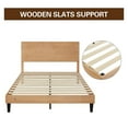 thumbnail image 3 of MUSEHOMEINC Mid Century Solid Wood Adjustable Height Platform Bed, Queen, 3 of 7