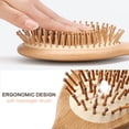 thumbnail image 3 of Wooden Bristle Hair Brush is a Wood Brushes with Wooden Bristles can Stimulate Scalp,Natural Wooden Hairbrush Massage Scalp Thick/Thin/Dry/Curly Hair For Women Men and Kids(2 Pack ), 3 of 7
