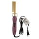 thumbnail image 1 of Peine alisador eléctrico de doble uso para alisar el cabello, conducción de calor uniforme, color morado brillante, para peluquería casera, enchufe estadounidense de 110 V, 1 of 10