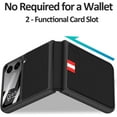 thumbnail image 2 of Compatible Samsung Galaxy Z Flip 4 Phone Case with Card Holder & Camera Lens Screen Protection,Shockproof Wallet Card Slot Cover Thin Leather Case for Samsung Galaxy Z Flip 4 5G Case Women Black, 2 of 13