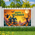 thumbnail image 4 of Spooky Theme Happy Halloween Ghost Banner Pumpkin Design Decorative Banner for Halloween Party Indoor Decoration Kids Celebration, 4 of 9