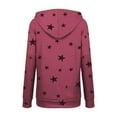 thumbnail image 4 of IROINNID Discount Sweatshirt for Women Star Print Long Sleeve Comfortable Fall Pullover Breathable Casual Fall Hoodie,Burgundy, 4 of 4