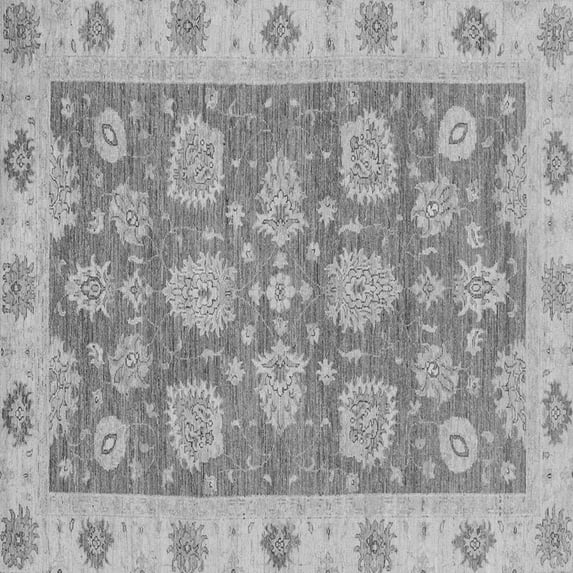 Ahgly Company Indoor Square Abstract Gray Modern Area Rugs, 6' Square