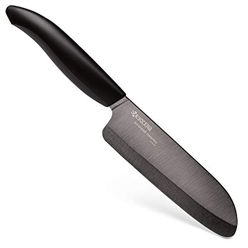 Kyocera Advanced Ceramic Revolution Series Mini Santoku Knife, Black