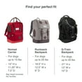 thumbnail image 3 of Kurgo Nomad Dog Carrier Backpack, Hiking Backpack for Small Dogs, Waterproof Bottom, Dual Carry Handles, Holds Pets Up to 15 lbs, Red, 3 of 3