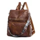 thumbnail image 3 of Mochila sólida 2024, bolso de viaje retro de PU de diseñador de moda para mujer, bolso escolar pequeño retro para mujer, bolso de hombro multifuncional, 3 of 5