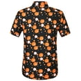 thumbnail image 2 of SSLR Mens Halloween Shirt Pumpkins Shirt Short Sleeve Button Down Shirt, 2 of 8