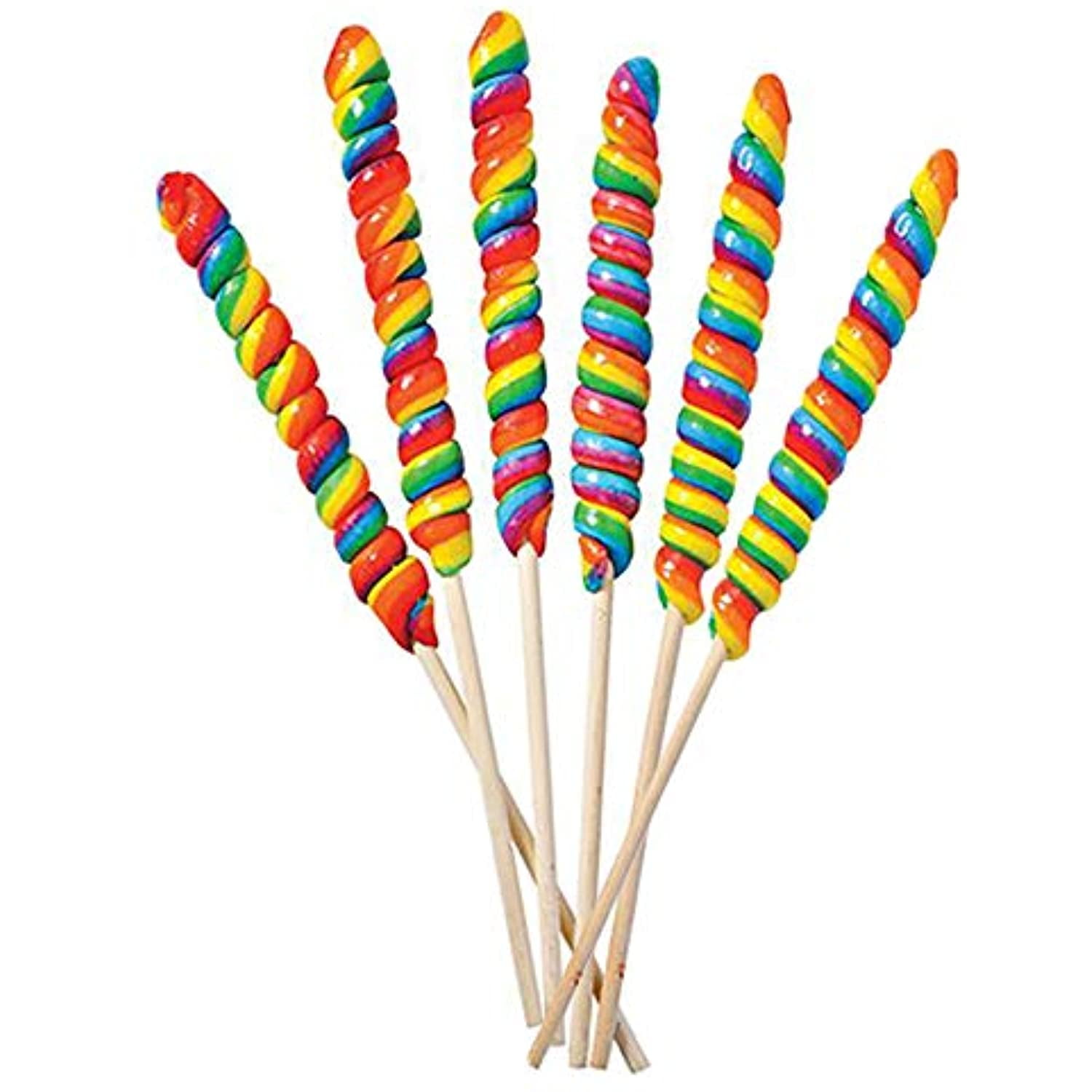 Jumbo Rainbow Twist Swirl Lollipop, Mixed Fruit Flavor, Individually
