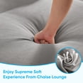 thumbnail image 6 of BALUS Chaise Lounge Chair Indoor, Oversized Velvet Sleeper Chair With Comfy Backrest Pillow, Modern Living Room Sofa Chair, Light Grey, 6 of 8