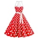 thumbnail image 1 of Puntoco Vestidos Mujer Verano Moda Mujer Corte Contraste Cuello Alto Lunares Vestido Grande, 1 of 5