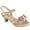 Rose Gold, variant on Link Smart-79K Girl's Glitter Bow Strap Buckle Platform Wrapped Heel Sandals