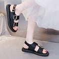 thumbnail image 4 of Women's Flat Sandals Women's Oofos Shoes Women Sandals Comfortable Women's Fashion Casual Versatile Spring And Summer Flat Heel Roman Beach Sandals Black, 4 of 5