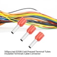 thumbnail image 3 of Terminal 500pcs/set E2508 Cold Pressed Terminal Tubes Insulated Terminals Cable Connector, 3 of 7
