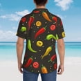 thumbnail image 5 of Daiia Chili2 Hawaiian Shirt for Men Gentle Cotton Regular Short Sleeve Casual-Medium, 5 of 7