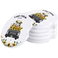 thumbnail image 2 of Car Pack oF 2, Auto For Cup Holder Small 2.56" Stone Car Cupholder Absorbent Set For Women Men Drink Cup Holder s,Farm Fresh SunFlower Cattle SunFlower on Old Car, 2 of 6