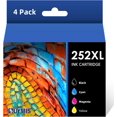 thumbnail image 1 of Cartucho de tinta 252XL para Epson Workforce WF-7110, WF-7710, WF-7720, WF-3640 y WF-3620 (1 negro, 1 cian, 1 magenta y 1 amarillo, paquete de 4), 1 of 6