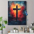 thumbnail image 4 of Qisvanset 12x16 Inch Jeremiah Cross Watercolor Canvas Wall Art, Minimalist Boho Bible Verse Faith Home Decor, 4 of 8