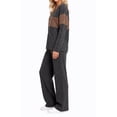 thumbnail image 4 of UVN Outfit Sets for Women Two Piece Sets Winter Casual Long Sleeve Tops and Long Pants Lounge Sets Ribbed Knit Pajama Sets with Pockets, 4 of 11