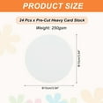thumbnail image 2 of 24 Pcs Circle Card Stock, 3.9 Inch Cardstock Paper Circles for Craft, White, 2 of 7